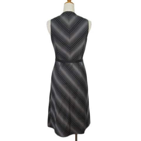 中古 ロートレアモン Lautreamont ワンピース タイト カシュクール ストライプ ノースリーブ ウール シルク 2 黒 ブラック レディース ベクトル 古着 176 ブランド古着販売のベクトル 通販 Yahoo ショッピング