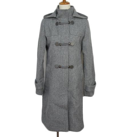 【中古】ロートレアモン LAUTREAMONT ウールカルゼダッフルコート ウール 38 グレー レディース ロートレアモン LAUTREAMONT ウールカルゼダッフルコート ウール 38