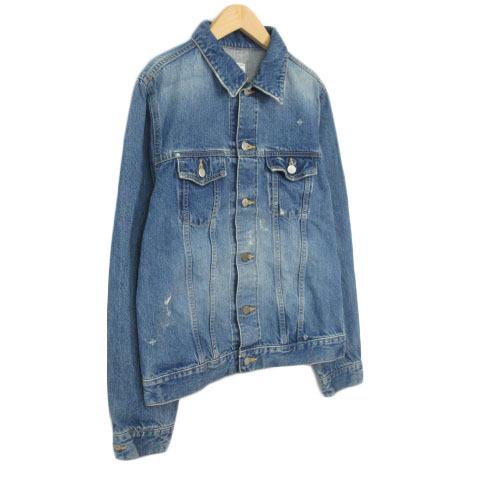 ティーディー Tee Dee ジャケット デニム Gジャン クラシュ加工 M 青 