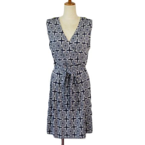 バナナリパブリック Banana Republic ワンピース カシュクール 総柄 ノースリーブ レーヨン M 紺 ネイビー レディース 176 ブランド古着販売のベクトル 通販 Yahoo ショッピング