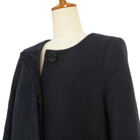 ノーリーズソフィー NOLLEYS sophi アンゴラボーダー袖ファーコート 36