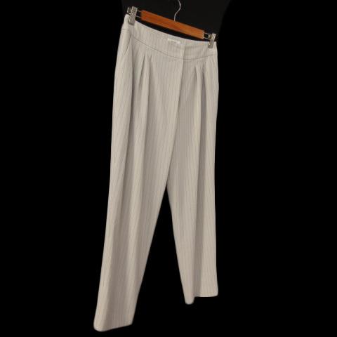 ピノーレ PINORE パンツ テーパード ストライプ タック 40 グレー  
