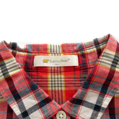 ゴールデンベア GOLDEN BEAR シャツ チェック 長袖 コットン M ゴールデンベア GOLDEN BEAR シャツ チェック 長袖 コットン M