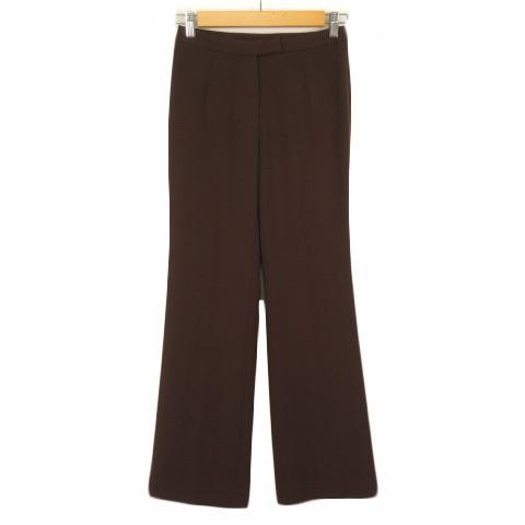 ノーマカマリ NORMAKAMALI OMO パンツ セミフレア ストレッチ 9 茶 