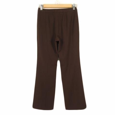 ノーマカマリ NORMAKAMALI OMO パンツ セミフレア ストレッチ 9 茶 