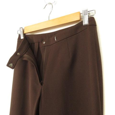 ノーマカマリ NORMAKAMALI OMO パンツ セミフレア ストレッチ 9 茶 