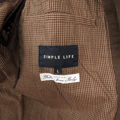 シンプルライフ SIMPLE LIFE ジャケット 細畝 コーデュロイ L 茶 シンプルライフ SIMPLE LIFE ジャケット 細畝 コーデュロイ L 茶