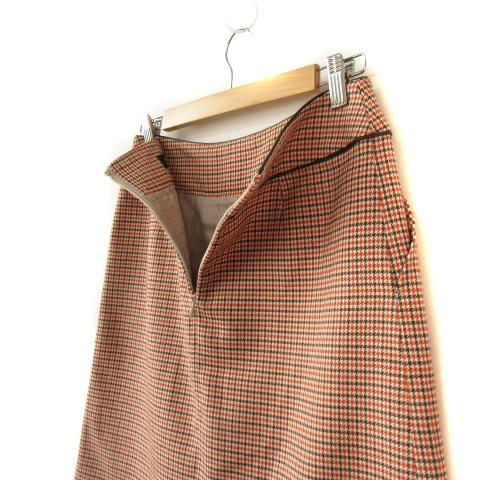 COMME CA ISM（コムサイズム） スカート 千鳥格子 タック パイピング M