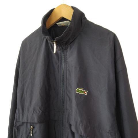 美品 LACOSTE ライトウェイトネオプレン ジップテニスジャケット 紺 XL BPF01_LSPW_BH4731-99_16600
