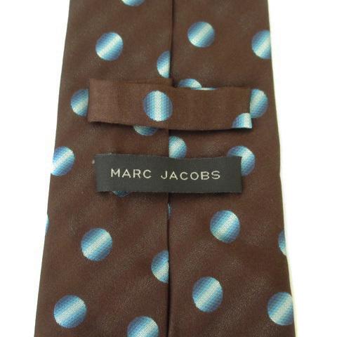 マークジェイコブス MARC JACOBS ネクタイ ドット 茶 ブラウン 青 