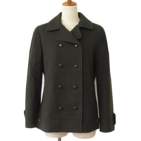 メルローズ クレール melrose CLAIRE Pコート ピーコート ウール 4 緑 