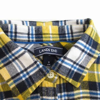 ランズエンド LANDS' END ネルシャツ チェック 長袖 9 黄 ランズエンド LANDS' END ネルシャツ チェック 長袖 9 黄