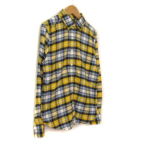 ランズエンド LANDS' END ネルシャツ チェック 長袖 9 黄 ランズエンド LANDS' END ネルシャツ チェック 長袖 9 黄