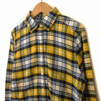 ランズエンド LANDS' END ネルシャツ チェック 長袖 9 黄 ランズエンド LANDS' END ネルシャツ チェック 長袖 9 黄