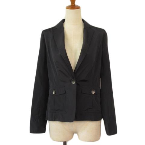 美品 ロートレアモン LAUTREAMONT リネン混ジャケット ダブル 紺