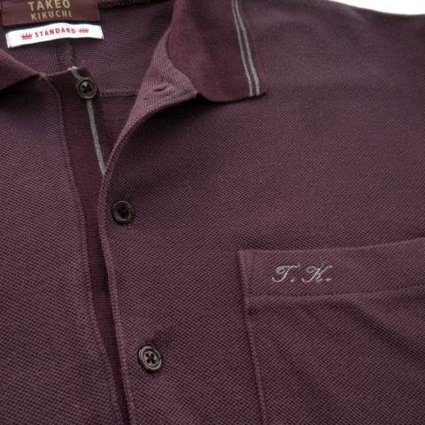 ★のり様 2点まとめ ★ TAKEO KIKUCH ジャケット & ポロシャツ TAKEO KIKUCHI タケオキクチ ポロシャツ ライン 半袖 2 ボルドー