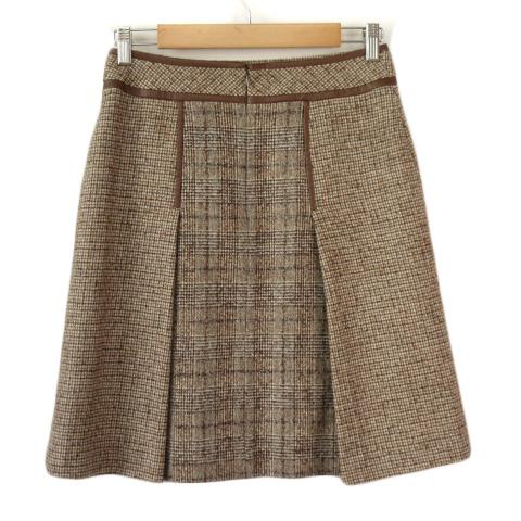 トラサルディ TRUSSARDI TRU スカート タック チェック ウール 