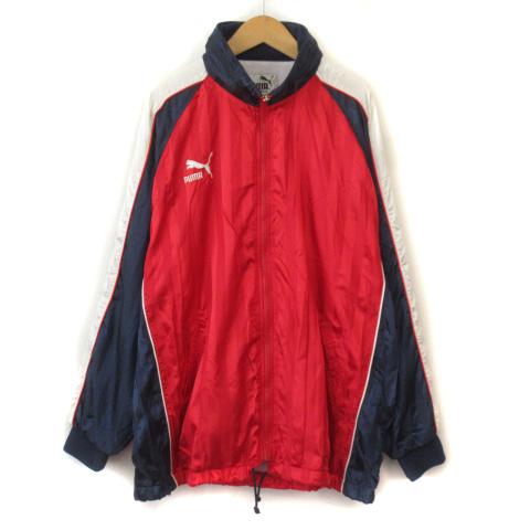 PUMA プーマ EXTRA Hit Union ジャケット ストライプ ナイロン XO 赤