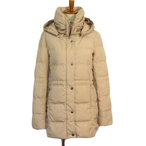 BEAUTY&YOUTH フード付きダウンジャケット S ベージュ フード付きダウンジャケット フードバイカラー 暖かいダウンジャケット