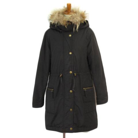 新品プラステPLST ラクーンファー付 ダウンベスト L ブラック