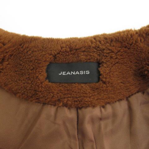 JEANASIS ジーナシス ノーカラーコート フェイクファー ボア F JEANASIS ジーナシス ノーカラーコート フェイクファー ボア F
