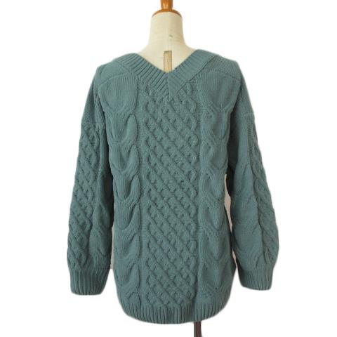 AZUL BY MOUSSY（アズールバイマウジー） シェニールケーブルVネック