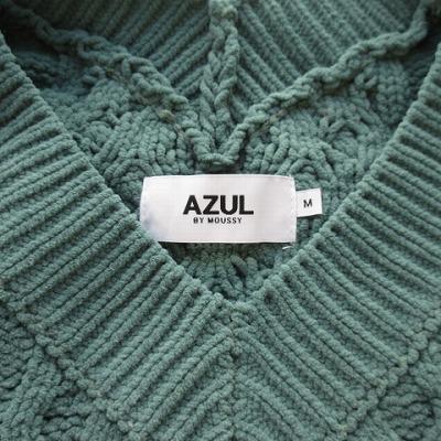 AZUL BY MOUSSY（アズールバイマウジー） シェニールケーブルVネック
