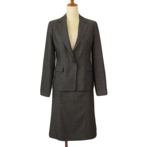 23区 オンワード樫山 スーツ ジャケット スカート ストライプ 38 40  