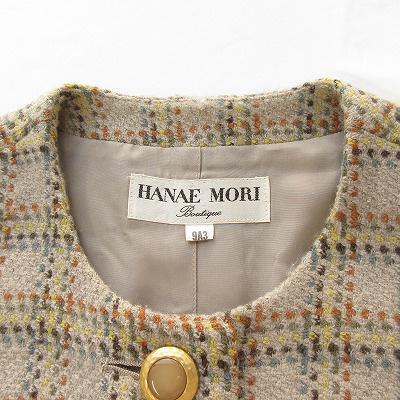 ハナエモリ HANAE MORI ヴィンテージ スーツ チェック ジャケット 