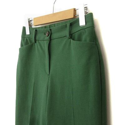 プラステ PLST パンツ テーパード ストレッチ XS 緑 グリーン