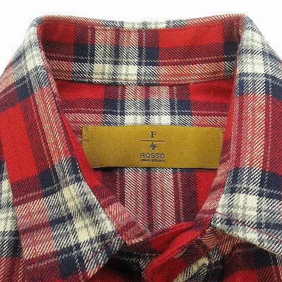 F by ROSSO ロッソ アーバンリサーチ シャツ チェック 長袖 コットン 