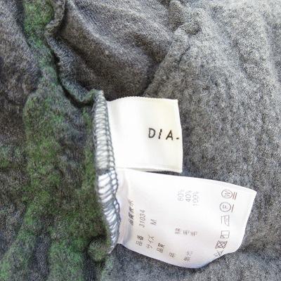 DIA-DORE ディアドレ カットソー ニット チェック ウール M グレー DIA-DORE ディアドレ カットソー ニット チェック ウール M グレー