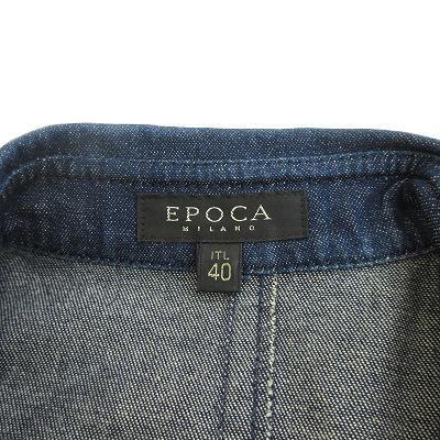 エポカ EPOCA ワンピース シャツワンピ デニム ノースリーブ 40 紺