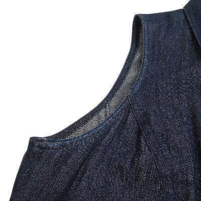 エポカ EPOCA ワンピース シャツワンピ デニム ノースリーブ 40 紺  