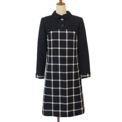 クレージュ courreges ワンピース シャツワンピース チェック ウール 9 