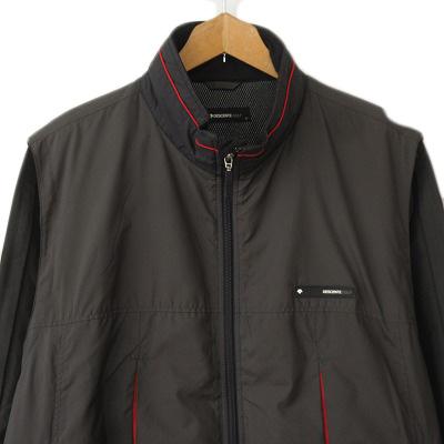 デサント DESCENTE GOLF ゴルフ ジャケット ブルゾン 中綿 M グレー 黒