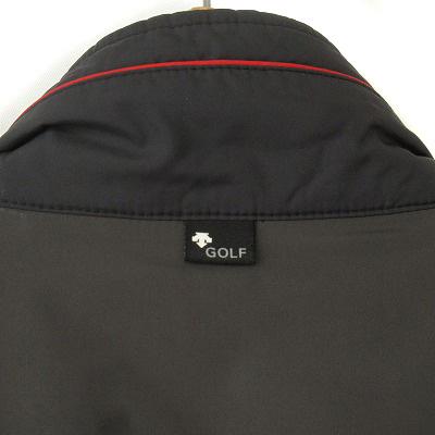 デサント DESCENTE GOLF ゴルフ ジャケット ブルゾン 中綿 M グレー 黒