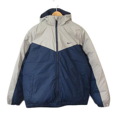 未使用品 ナイキ NIKE ダウンジャケット バイカラー ナイロン 160 国内 