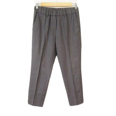 未使用 blancvert ブランベール モニーレライン ストライプパンツ 38 ブランベール blancvert パンツ ストライプ テーパード 38 グレー