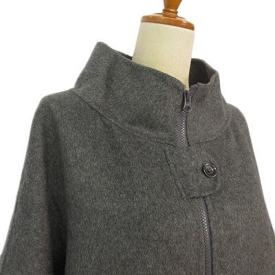 ドゥクラッセ DoCLASSE コート スタンドカラー ジップアップ ウール混