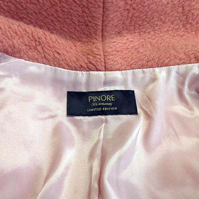 【中古】ピノーレ PINORE 50th LIMITED EDITION コート フード ウール 38 ピンク レディース ピノーレ PINORE 50th LIMITED EDITION コート フード ウール 38