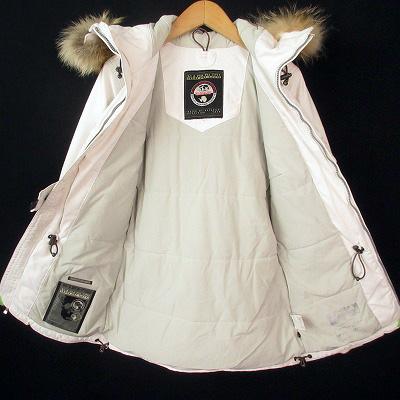 ナパピリ NAPAPIJRI ジャケット 中綿 フード ファー XS 白 ホワイト 