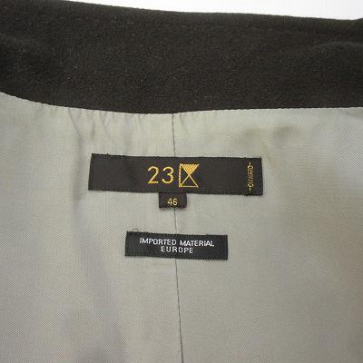 23区 オンワード樫山 大きいサイズ ジャケット スタンドカラー ウール  