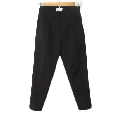 プラステ PLST 二重織2WAYストレッチテーパードパンツ XS 黒