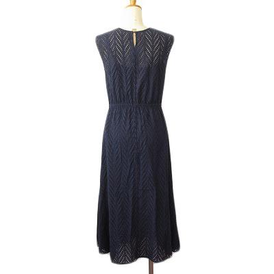 ブラーミン BRAHMIN エンブロイダリーレースワンピース 38 紺 ネイビー  