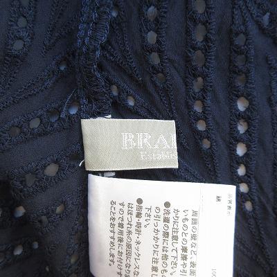 ブラーミン BRAHMIN エンブロイダリーレースワンピース 38 紺 ネイビー 