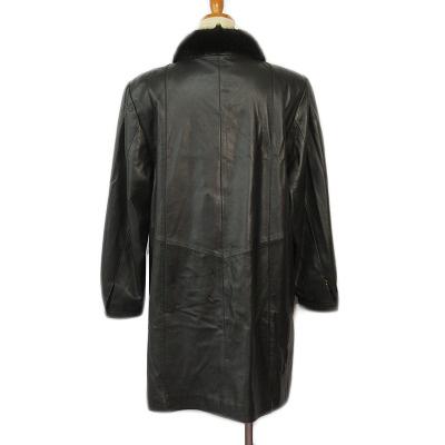 CONPIACERE コート レザー 羊革 ファー F 日本製 黒 ブラック