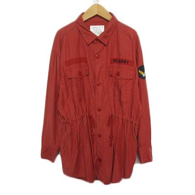 Rodeo Crowns ロデオクラウンズ ウエストマーク ミリタリーシャツ F 赤 