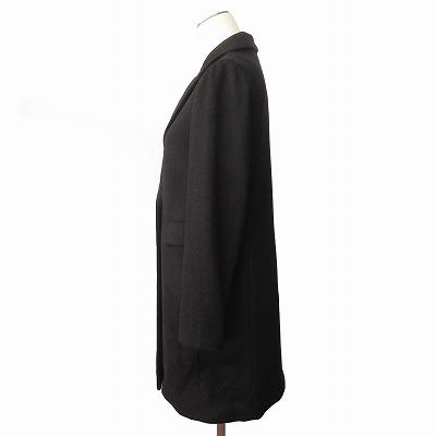 SLOBE IENAブラック チェスターコート 追加》souple woolダブルフェイスチェスターコート（チェスターコート