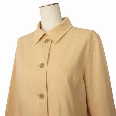 クロコダイル CROCODILE ジャケット コットンリネン 薄手 L ベージュ